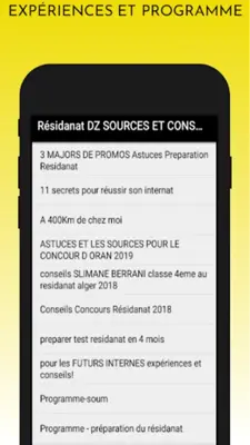 Résidanat DZ -Sources, Astuces android App screenshot 3